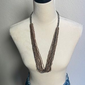 Boho Multi gold beaded adjustable necklace